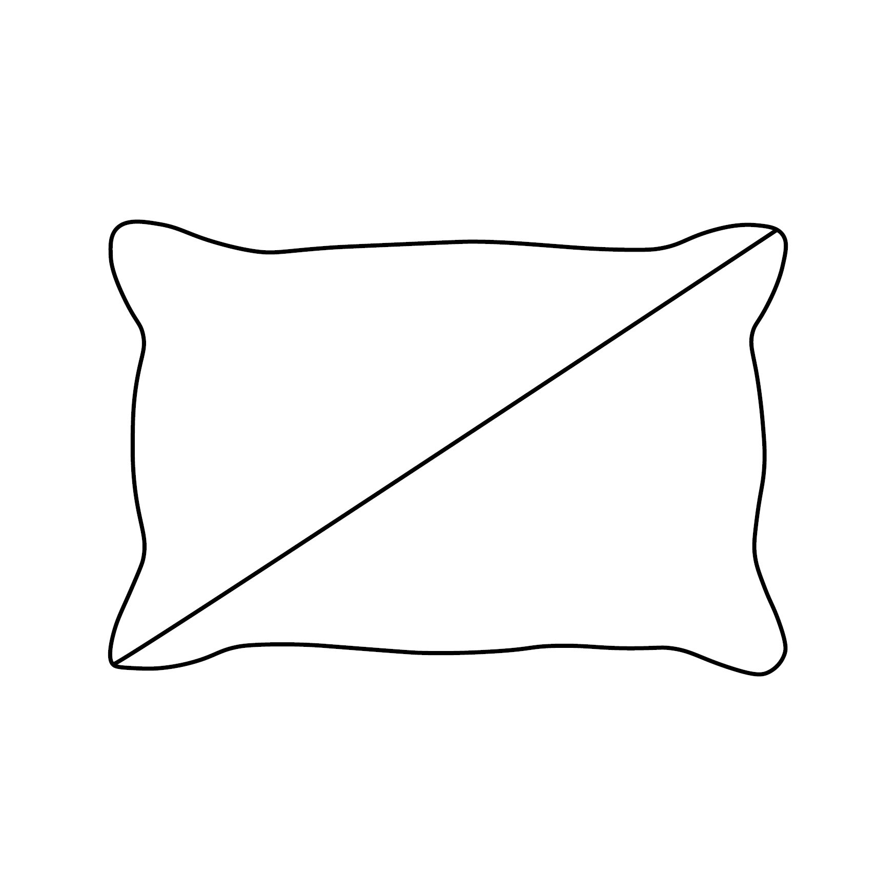 Rechthoek Diagonale streep