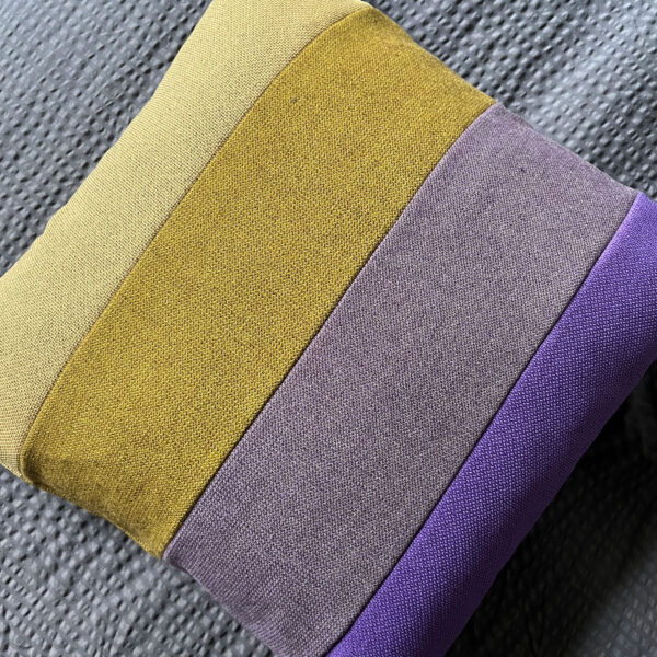 Kussen Striped Yellow & Purple